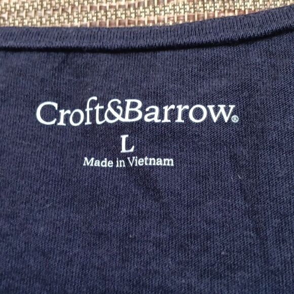 Navy Floral Embroidered Women's Top - Picture 2 of 4